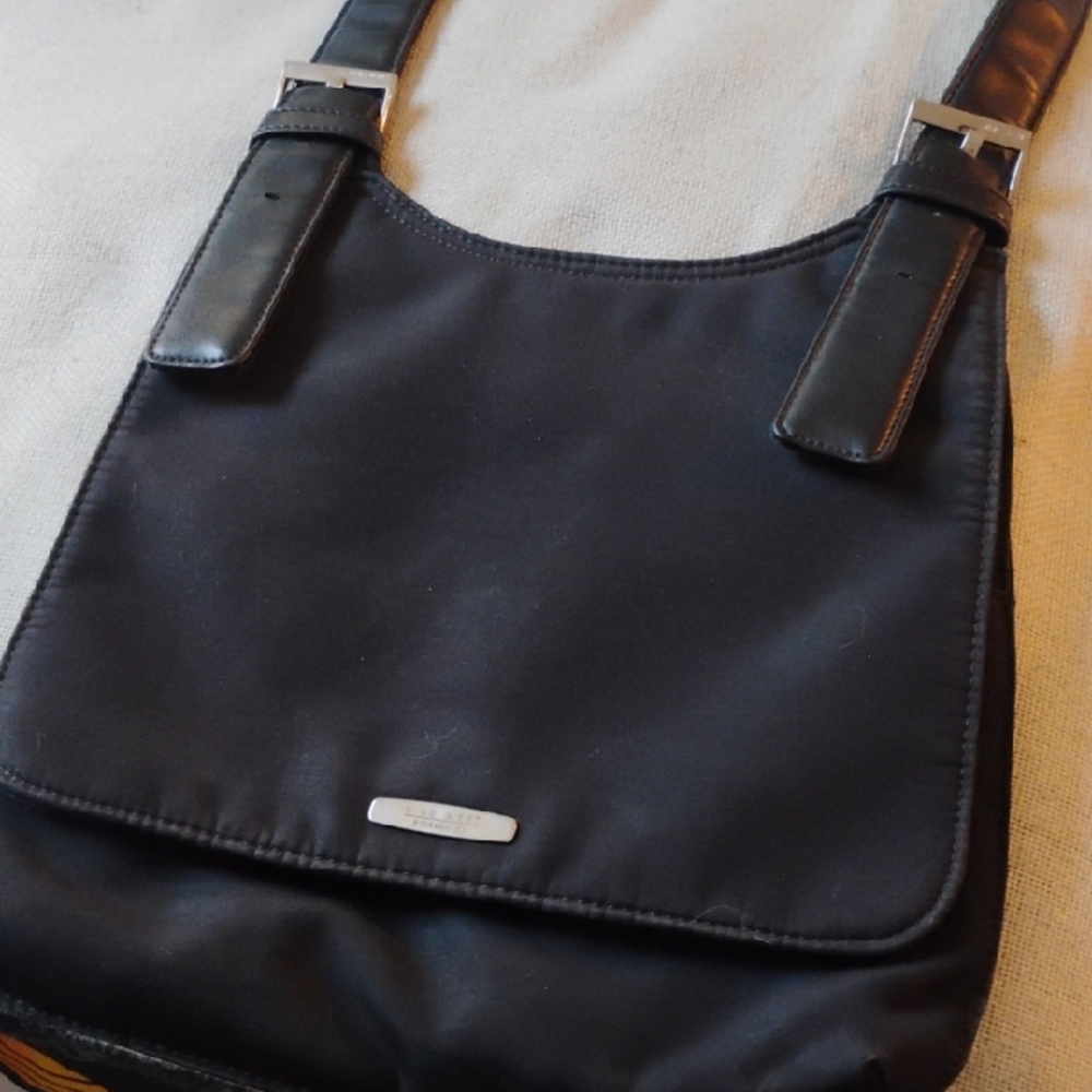 Nine West Black Shoulder Bag Sleek Structured Design